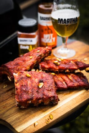 Malse ribbetjes van de bbq