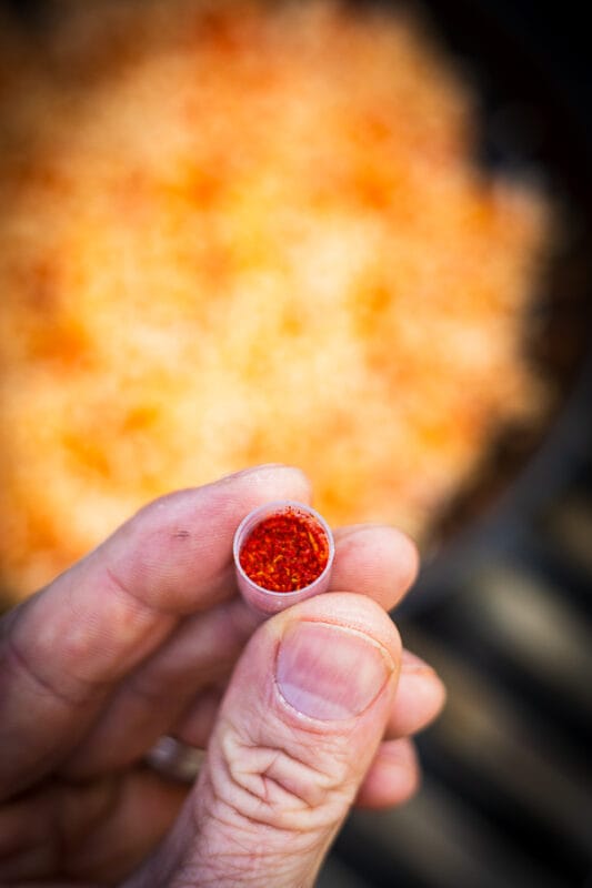 BBQ Paella met gegrilde inktvis